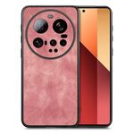 Per Xiaomi 15 Ultra Vintage Custodia per telefono in pelle con retro in PC (rosa)