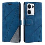 Per OPPO Reno13 5G Custodia in pelle con cuciture Skin Feel (blu)