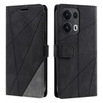 Per OPPO Reno13 Pro 5G Custodia in pelle con cuciture Skin Feel (nero)