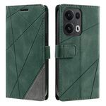 Per OPPO Reno13 Pro 5G Custodia in pelle con cuciture Skin Feel (verde)