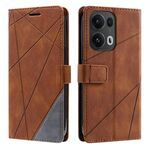Per OPPO Reno13 Pro 5G Custodia in pelle con cuciture Skin Feel (marrone)