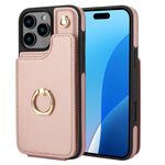 Per iPhone 16 Pro Max YM005 Custodia per telefono con cordino lungo e motivo a carte (oro rosa)