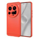 Per Xiaomi 15 Ultra Carbon Fiber Brushed Texture TPU Custodia per telefono (rosso)