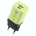 KO-72 38W QC3.0 USB e USB-C / Type-C PD Caricabatterie rapido, spina UE (verde)