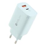 AR-PD12 Caricabatterie rapido QC3.0 USB e USB-C / Type-C PD da 65 W, spina UE (verde)