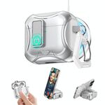 Per AirPods Pro 2 auricolari Bluetooth wireless Custodia protettiva in TPU ibrida per PC (argento)