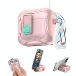 Per AirPods Pro 2 auricolari Bluetooth wireless Custodia protettiva in TPU ibrida per PC (rosa)