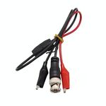 Cavo sonda oscilloscopio BNC maschio a 2 morsetti a coccodrillo Q9 Cavo di prova segnale, lunghezza: 0,5 m