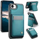 Per iPhone 16e JEEHOOD J06 British Style RFID MagSafe Card Bag PU Custodia per telefono (verde)