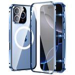 Per iPhone 16 Pro Max 360 Custodia per telefono magnetica smerigliata MagSafe a corpo intero (Sierra Blue)