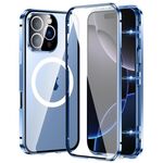 Per iPhone 16 Pro 360 Custodia per telefono magnetica smerigliata MagSafe a corpo intero (Sierra Blue)