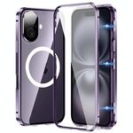 Per iPhone 16 360 Custodia per telefono magnetica smerigliata MagSafe a corpo intero (viola)