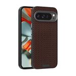 Per Google Pixel 9/9 Pro Custodia per telefono in pelle MagSafe 6D Micro Relief (marrone)