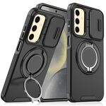 Custodia per telefono con supporto ad anello scorrevole Camshield per Samsung Galaxy S25+ 5G (nero)