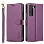 Custodia per telefono in PU Magsafe staccabile con cordino per Samsung Galaxy S25 5G LC.IMEEKE serie L2 (viola)