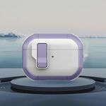 Per AirPods Pro Starship Custodia per auricolari wireless con interruttore magnetico (bianco viola)