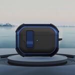 Per AirPods 4 Starship Custodia per auricolari wireless con interruttore magnetico (nero blu)