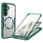 Per Samsung Galaxy S25+ / S24+ 5G CD Texture MagSafe Custodia per telefono (verde)