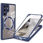 Per Samsung Galaxy S24 Ultra 5G CD Texture MagSafe Custodia per telefono (blu)