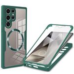 Per Samsung Galaxy S24 Ultra 5G CD Texture MagSafe Custodia per telefono (verde)