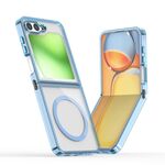 Per Samsung Galaxy Z Flip6 MagSafe Custodia magnetica trasparente per telefono (blu)