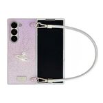 Per Samsung Galaxy Z Fold6 5G Kirin Pattern Custodia per telefono a copertura totale con cinturino da polso (rosa)