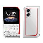 Telefono cellulare V10 Card, 2,01 pollici, MTK6261D, supporto Bluetooth, FM, torcia, GSM, doppia SIM (bianco)