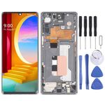 Per LG Velvet 5G US Version Schermo LCD originale Digitizer assemblaggio completo con telaio (argento)