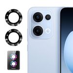 Per OPPO Reno13 Global ENKAY Hat-Prince 9H Obiettivo della fotocamera posteriore Pellicola in vetro temperato in lega di alluminio (nero)