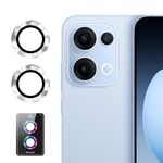 Per OPPO Reno13 Global ENKAY Hat-Prince 9H Obiettivo della fotocamera posteriore Pellicola in vetro temperato in lega di alluminio (argento)