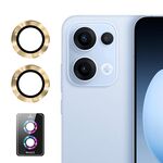 Per OPPO Reno13 Global ENKAY Hat-Prince 9H Obiettivo della fotocamera posteriore Pellicola in vetro temperato in lega di alluminio (dorato)