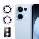 Per OPPO Reno13 Global ENKAY Hat-Prince 9H Obiettivo della fotocamera posteriore Pellicola in vetro temperato in lega di alluminio (viola chiaro)