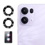 Per OPPO Reno13 Pro Global ENKAY Hat-Prince 9H Obiettivo della fotocamera posteriore Pellicola in vetro temperato in lega di alluminio (nero)