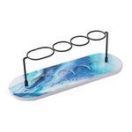 Tappetino assorbente per lavabo in diatomite, porta spazzolino antiscivolo, dimensioni: 30x10 cm (Star River Blue Sea)