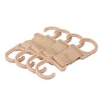 4 pezzi / set ganci per poggiatesta schienale auto nascosti anti-urto ganci organizer per sedili posteriori auto (beige)