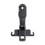 Ganci porta cellulare telescopici rotanti multifunzionali per poggiatesta del sedile posteriore dell'auto (nero)