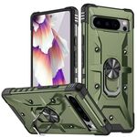 Per la custodia del telefono con supporto ad anello per Google Pixel 8 Pro (verde militare)