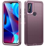 Per Motorola Moto G Play 2023 Life Custodia robusta impermeabile per PC + telefono in silicone (viola + rosa)