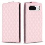 Per Google Pixel 8 Diamond Lattice Custodia in pelle con vibrazione verticale (rosa)