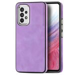 Per Samsung Galaxy A53 5G Custodia per telefono antiurto in TPU galvanico effetto pelle (viola)