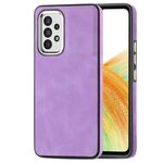 Per Samsung Galaxy A33 5G Custodia per telefono antiurto in TPU galvanico effetto pelle (viola)