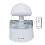 Umidificatore a pioggia da 500 ml Fungo nuvola Lampada da notte colorata Macchina per aromaterapia con telecomando, stile: ricaricabile (bianco)