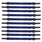 10 pezzi stile lungo occhiali corda antiscivolo gambe sportive elastiche regolabili cinghia fissa anti-caduta (blu marino)