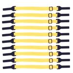 10 pezzi stile lungo occhiali corda antiscivolo gambe sportive elastiche regolabili cinghia fissa anti-caduta (giallo intenso)