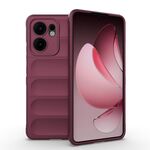 Custodia in TPU + flanella per OPPO Reno13 F 5G Global Magic Shield (rosso vino)