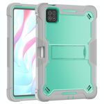 Per Xiaomi Pad 7 / 7 Pro Custodia antiurto in silicone ibrido per PC tablet con supporto (verde menta + grigio)