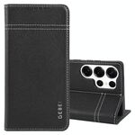 Per Samsung Galaxy S25 Ultra 5G GEBEI Custodia per telefono in pelle pieno fiore con flip orizzontale (nero)