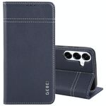 Per Samsung Galaxy S25 5G GEBEI Custodia per telefono in pelle pieno fiore con flip orizzontale (blu)