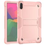 Custodia per tablet ibrida in silicone antiurto per Honor Pad X8a con supporto (oro rosa)