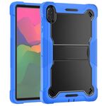 Custodia per tablet ibrida in silicone antiurto per Honor Pad X8a con supporto (nero + blu scuro)